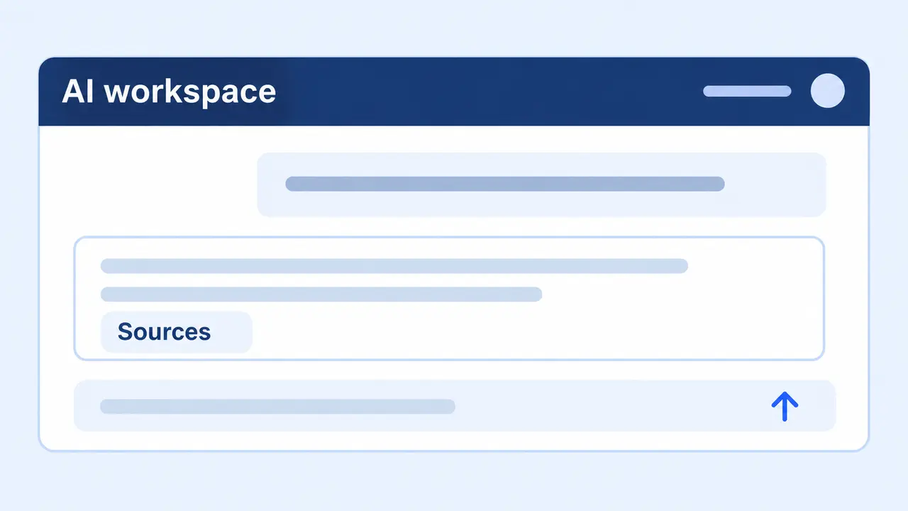 A conversation with a question, answer and source link.